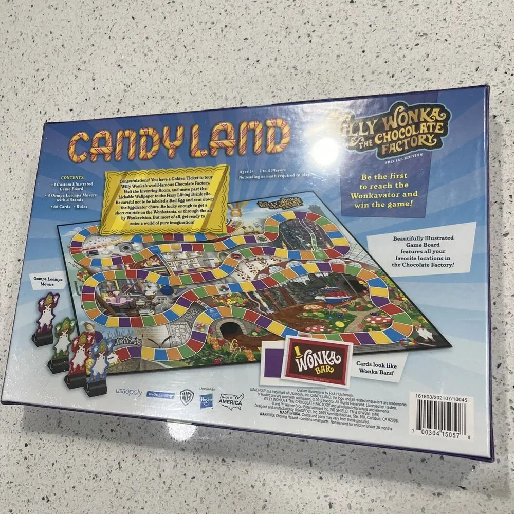Candy Land Willy Wonka and the Chocolate Factory Board Game